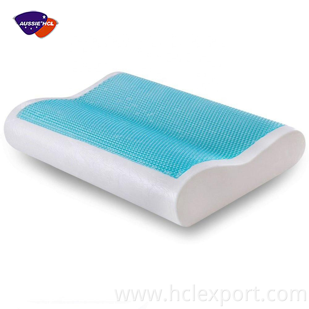 custom single lining bed wedge neck hilton box packaging 1000g pillow cool refreshing gel pillow